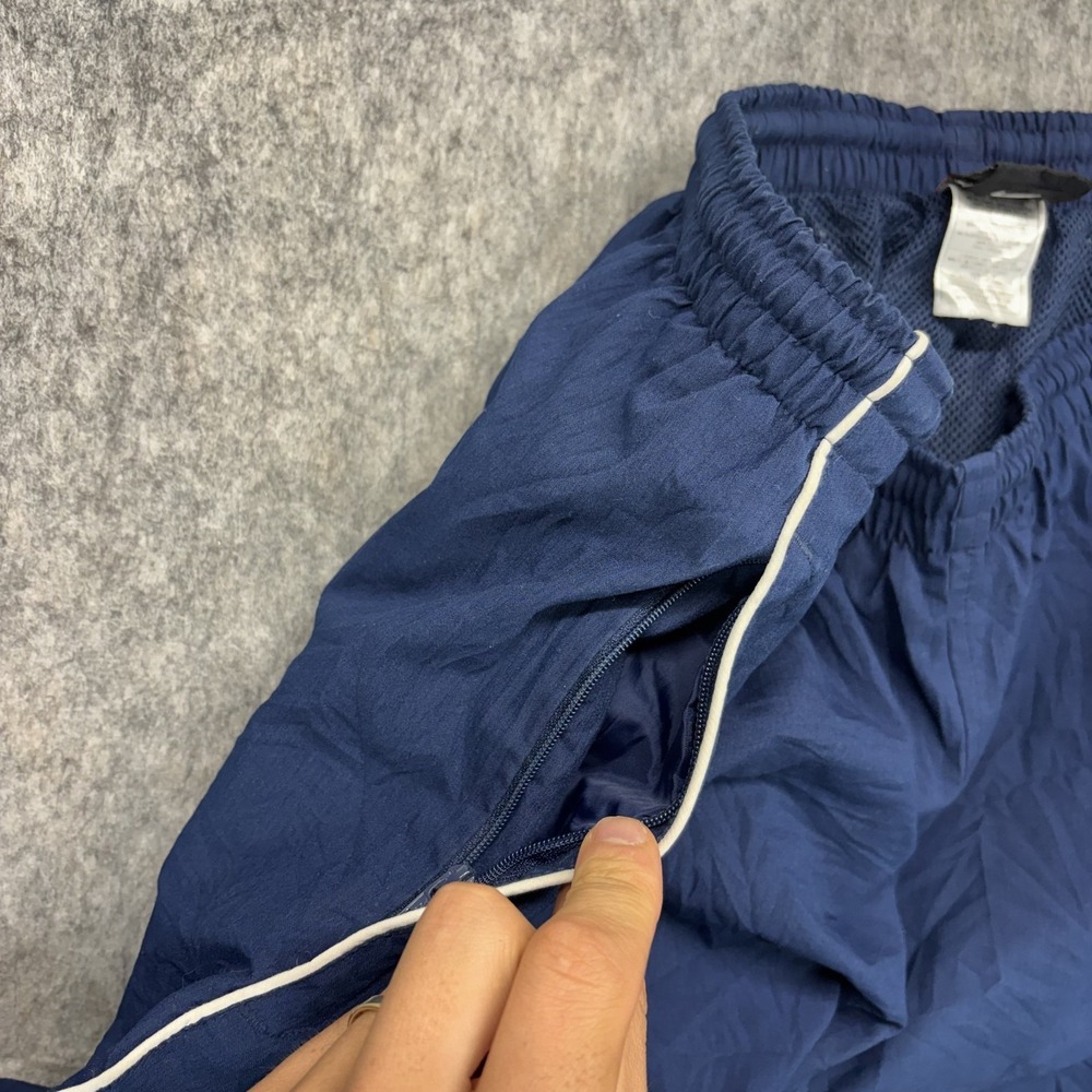 Vintage Y2K Nike Team Jogger Track Pants Men's XL Blue Striped Swoosh Pockets - Picture 7 of 9